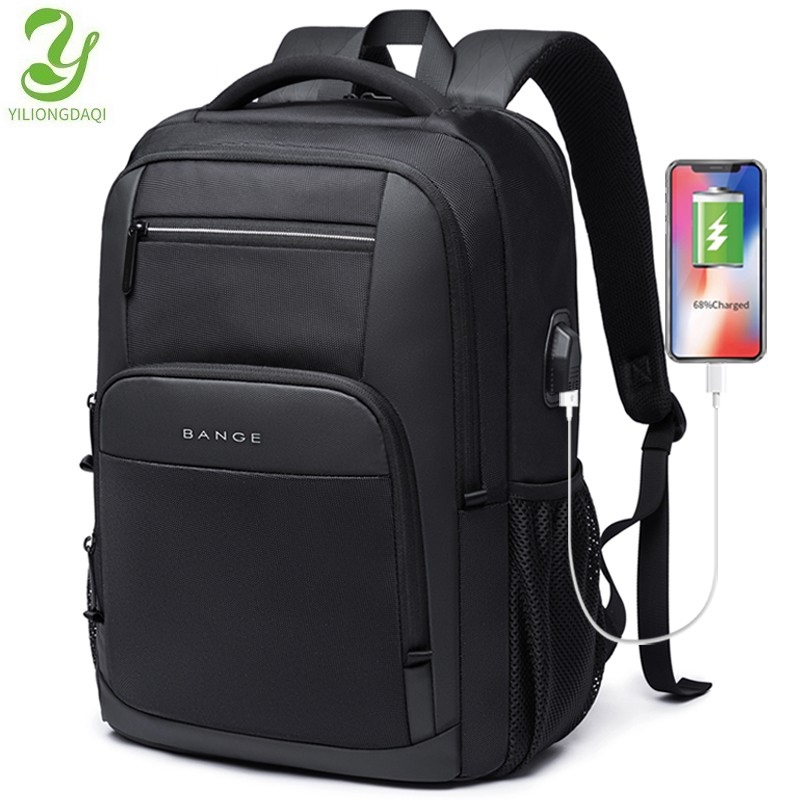 Bange Men Mochila Portátil Multi-Funcional À Prova D'água De Viagem Com Carregamento Usb