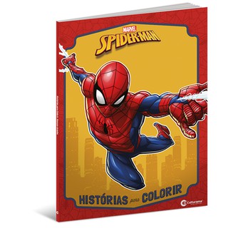 Livro Para Colorir Homem Aranha Herói 64 Páginas Infantil