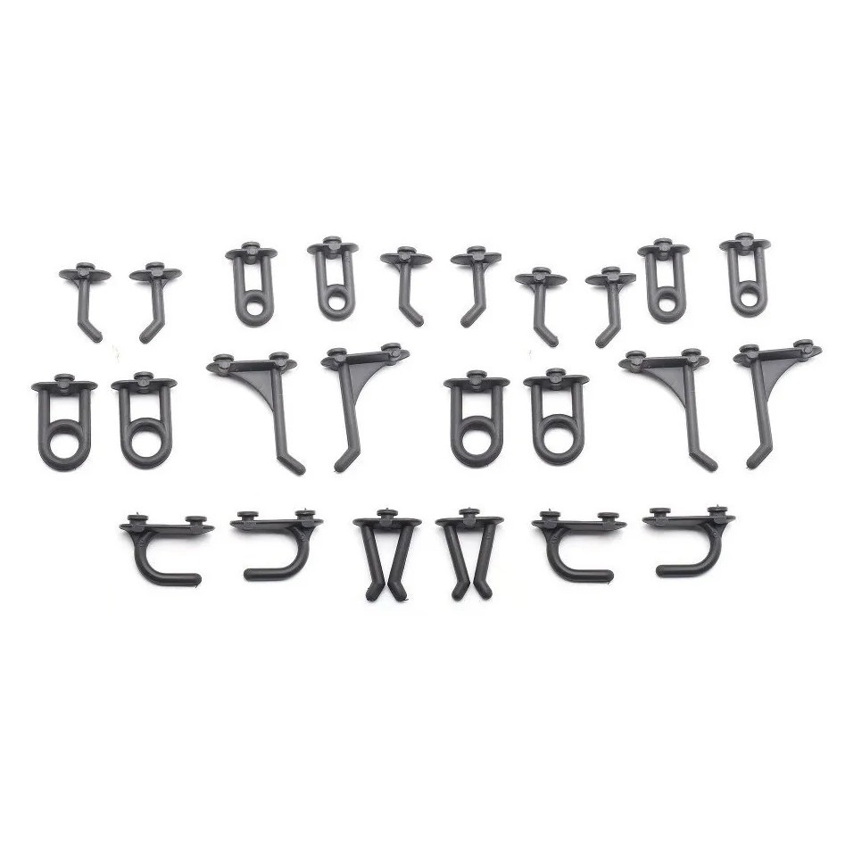 Kit Para Painel Perfurado Organizador Preto 24 Peças