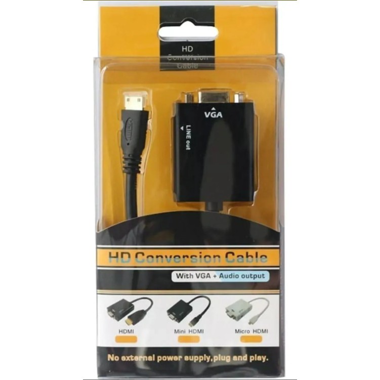 Adaptador Hdmi Para Vga Hd Conversion Cable saída de áudio Jorge