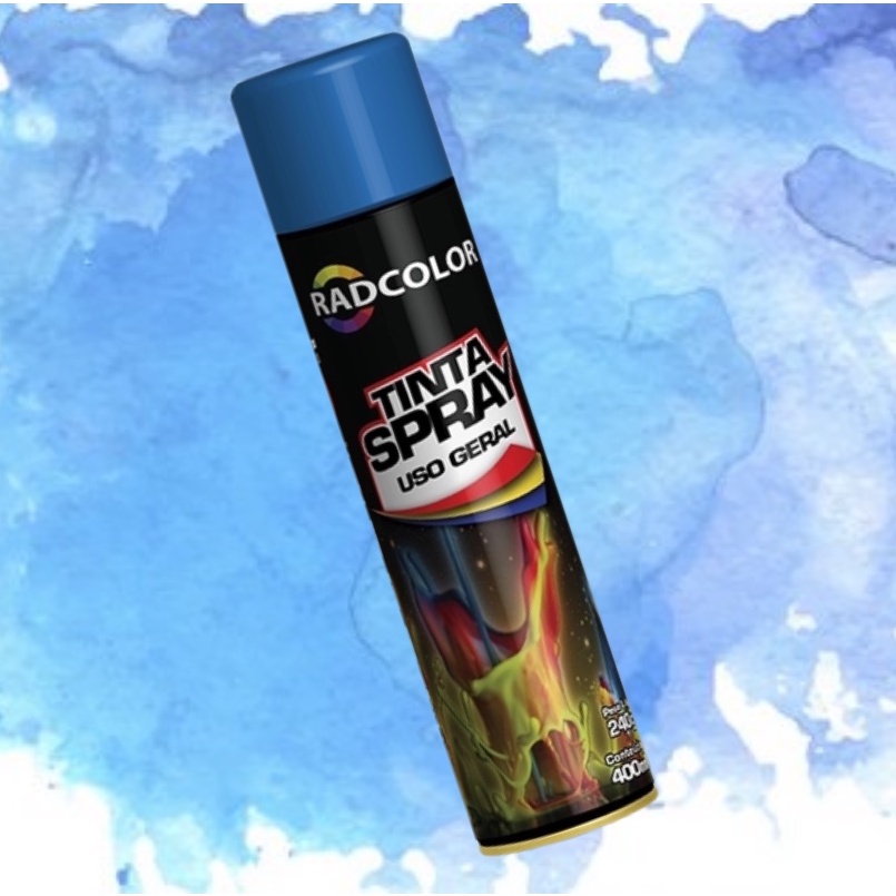 Tinta Spray 400ml Azul Motor RadColor Uso geral | Shopee Brasil
