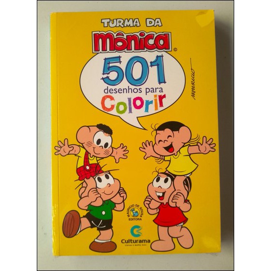 501 Desenhos Para Colorir Turma da Mônica Capa Comum