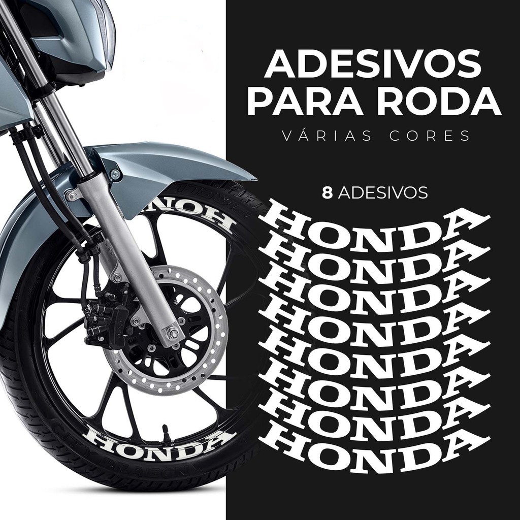 Adesivos Filete Moto Roda Honda Fan 160 2018/ Azul Refletivo