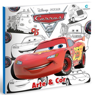 Livro Para Colorir Carros Disney Pixar Infantil Grande Novo Relampago McQueen