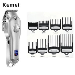 Kemei 1987 Cortador De Cabelo Elétrico De Desbota Poderoso Cônico Profissional Sem Fio Homens Tela LED KM-1986