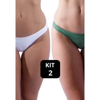 KIT 2 Calcinha Diluxo Biquíni Fio Dental Moda Praia Asa Delta