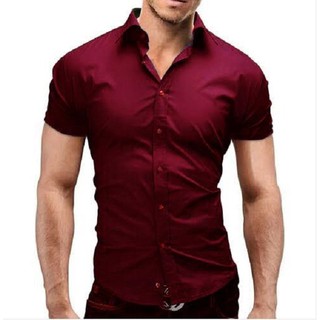 Camisa social preta store manga curta slim