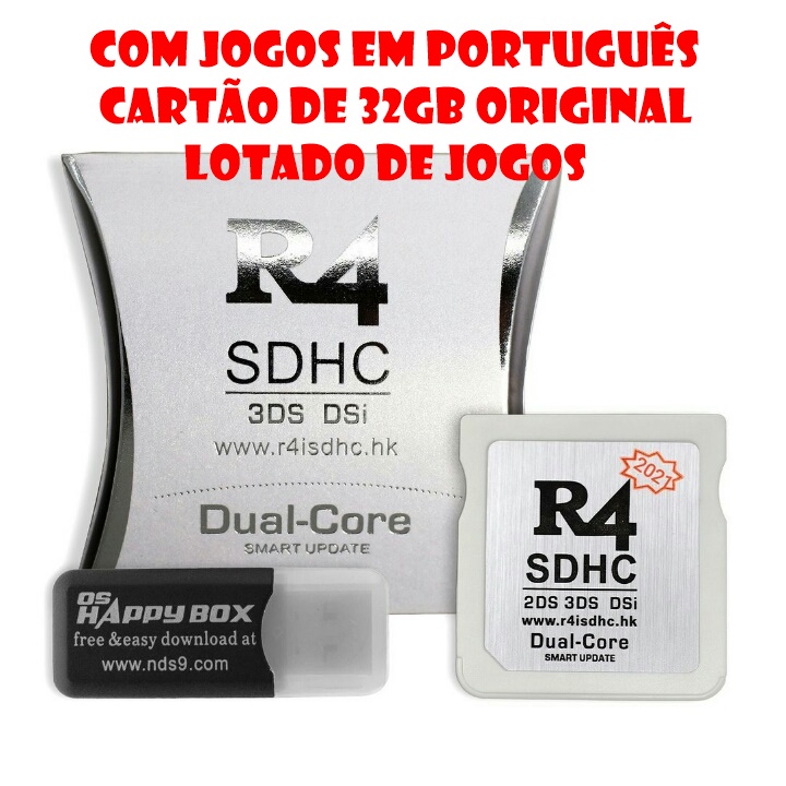 Cartão R4 Nintendo DS 2DS 3DS com Jogos cartão de 64gb