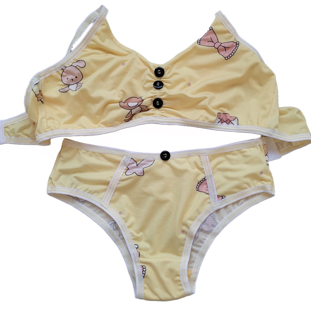 Conjunto De Lingerie Criança Roupa Íntima Infantil Estilosinha Kids