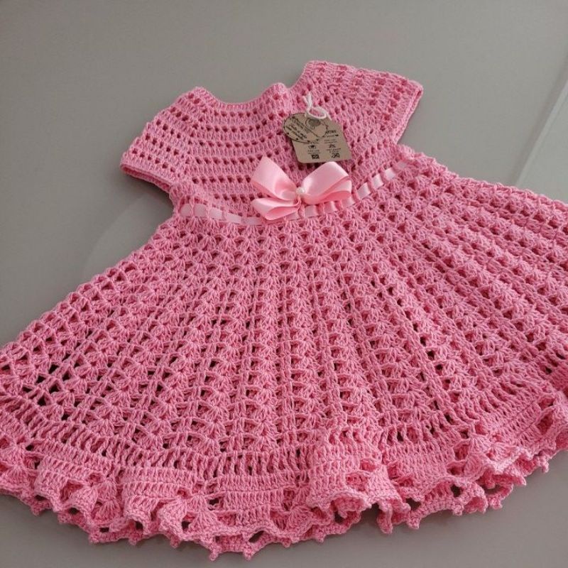 Croche store vestido infantil