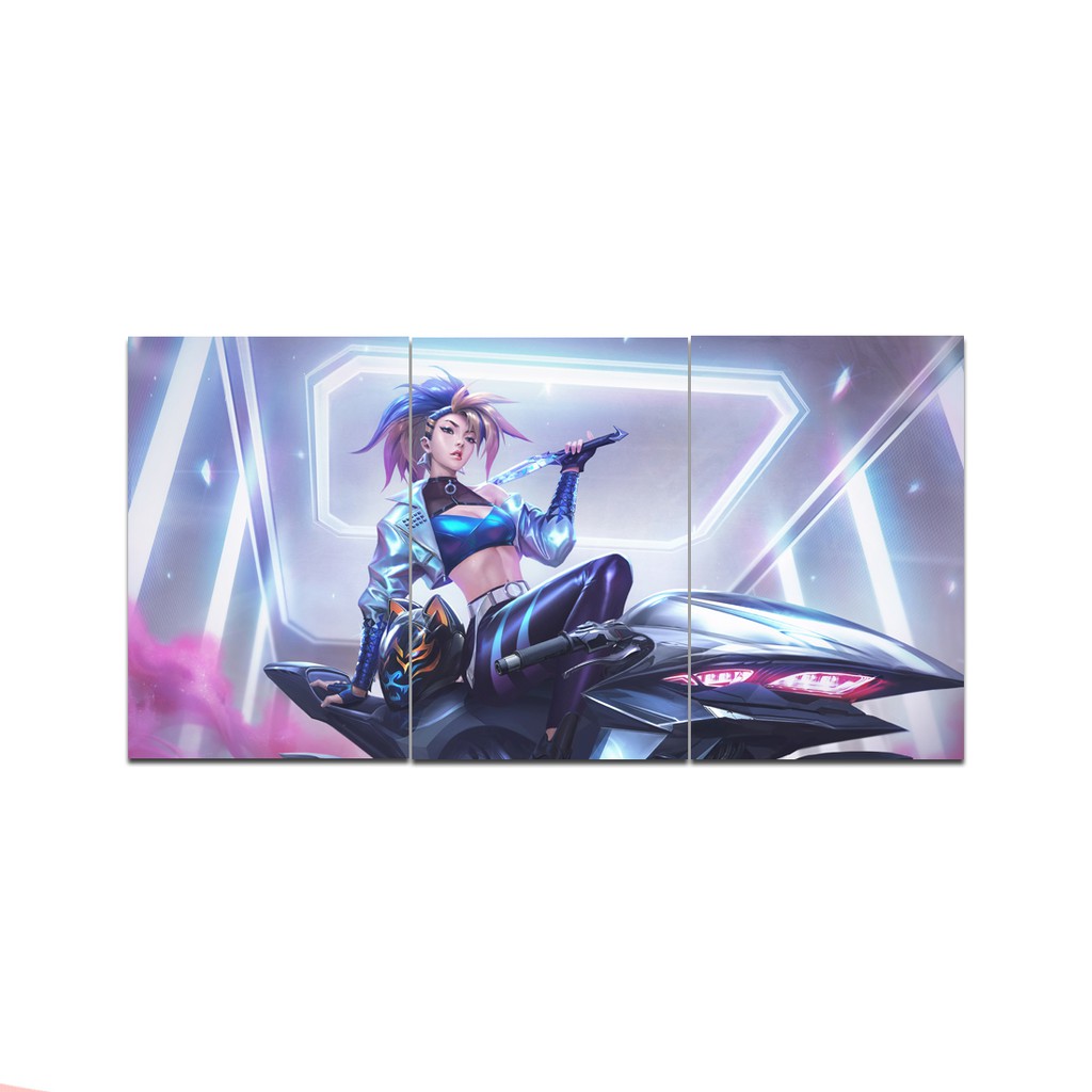 Kit quadros decorativos league of legends lol Akali Skin K/DA All Out ...