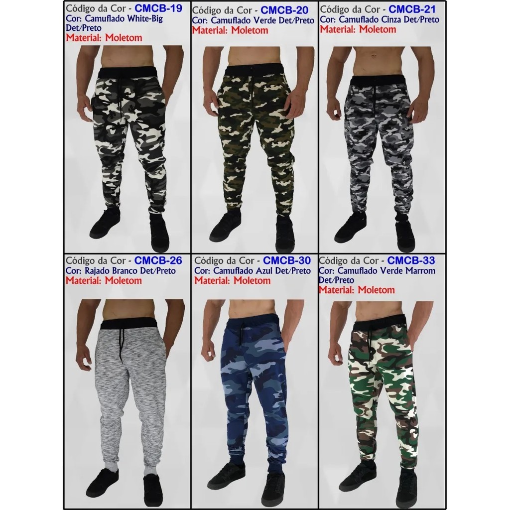 Calça moletom nike camuflado masculina exercito swag fashion jogger