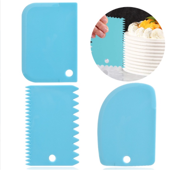 Kit 3 Espátula Decorativa Profissional Para Bolo Chantilly C