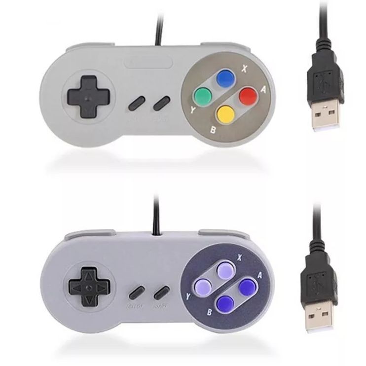 Controle Usb Super Nintendo Snes Compatível Com Computador Pc Mac