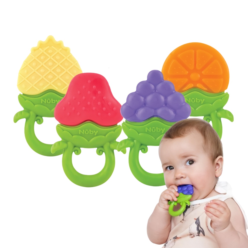 Mordedor Macio Bebê Frutas Nuby Massageador Gengiva Dentição | Shopee ...