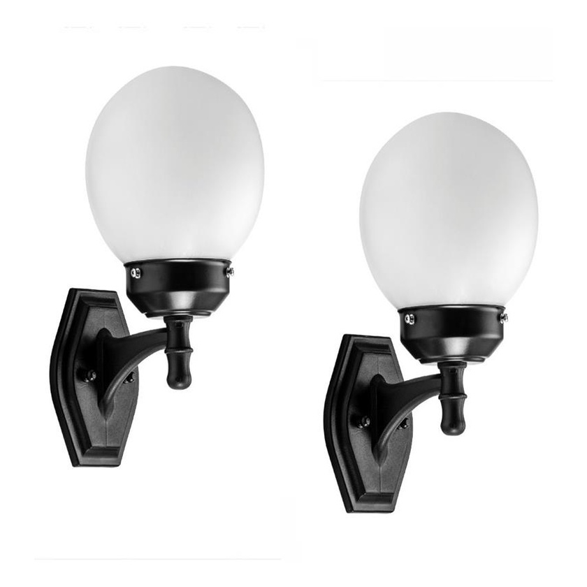 Kit 2 Arandelas Luminarias Externa De Parede Globo Vintage 567 Shopee