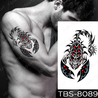 Tatuagem temporária à prova dwaterproof água adesivo preto lobo