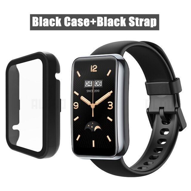 Caixa De Vidro Temperado + Alça Para Xiaomi Mi Band 7 Pro Protetor