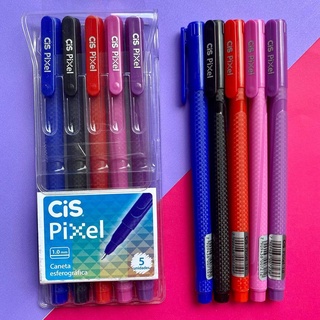 Kit Caneta Cis Pixel Coloridas Super Leve 1.0mm -  8, 7, 5, 4, 3  ou 2 unidades