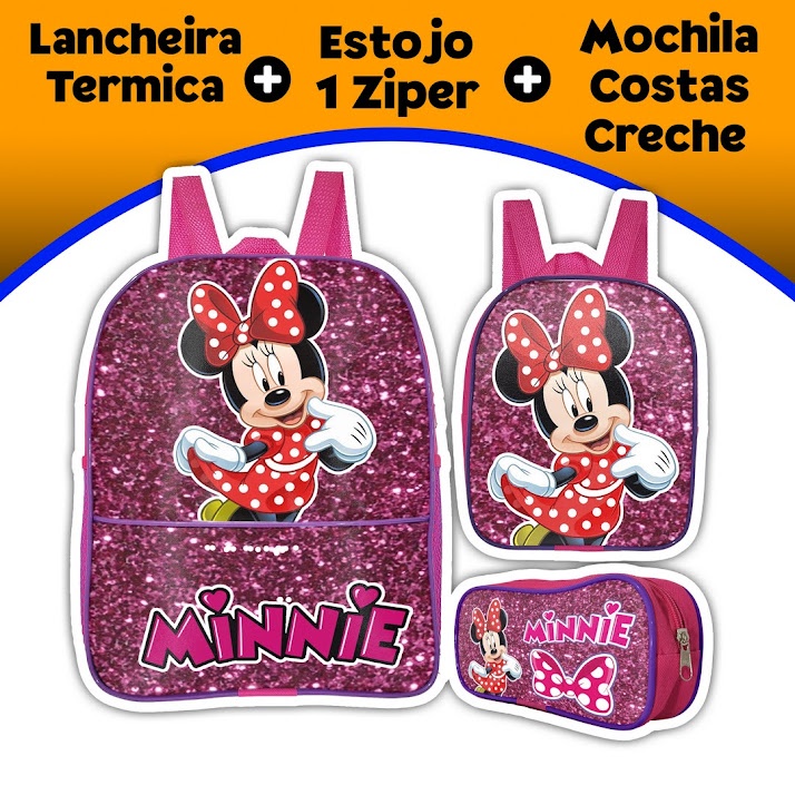 Lancheira Termica Infantil Escolar Minnie Menino Menina 4L