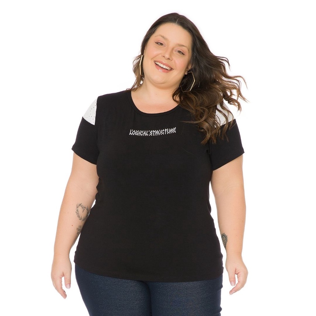 Tshirt Blusa Feminina Plus Size Estampa Estilosa Novidades