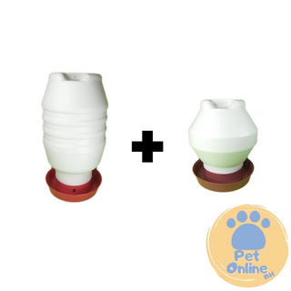 KIT: 1 Bebeouro Branco 5L + 1 Bebedouro Branco 2L - para Aves