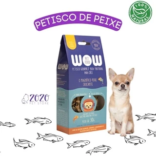 Petisco Natural Para Cães Sabor Peixe Crocante WOW Pet Food – 30g Petisco 100% Natural