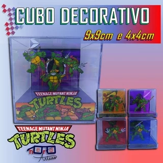 Cubo Diorama Decorativo Tartarugas Ninjas TMNT Leo Mike Don Rafa