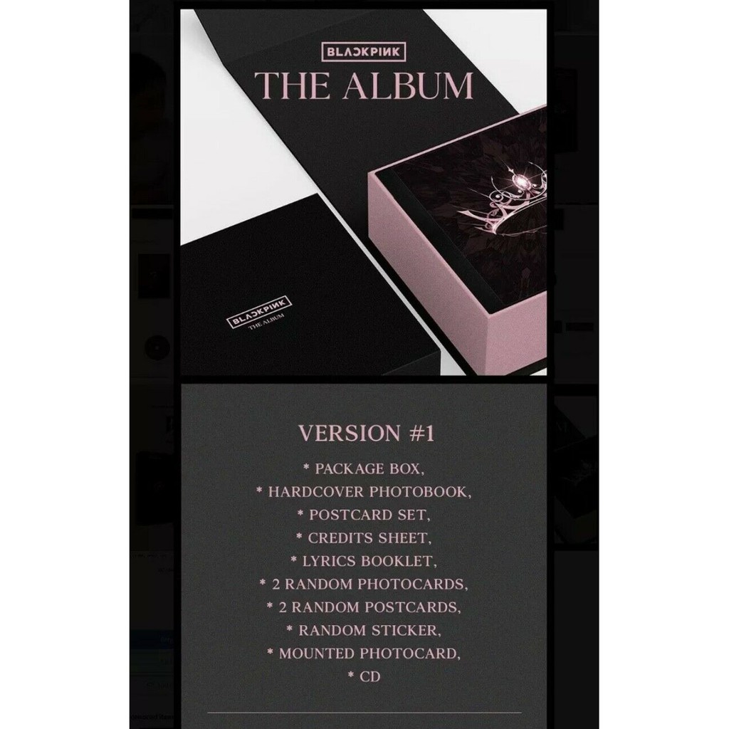 blackpink the albumレコード　boxセット　新品未開封 BLACKPINK - Boxset Trio THE ALBUM +Encarte Autografado UK