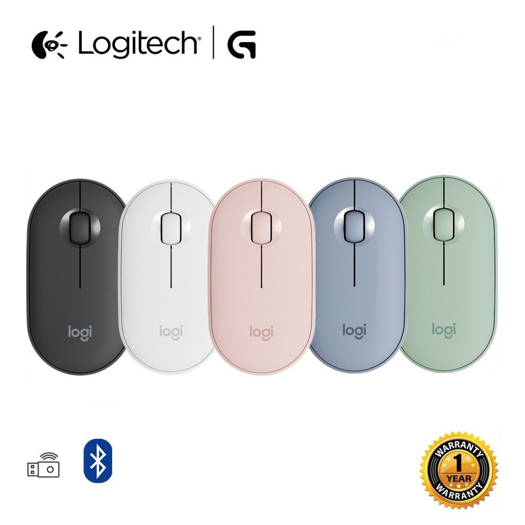 Logitech Pebble M350 Modern, Slim & Silencioso Sem Fio Bluetooth Mouse