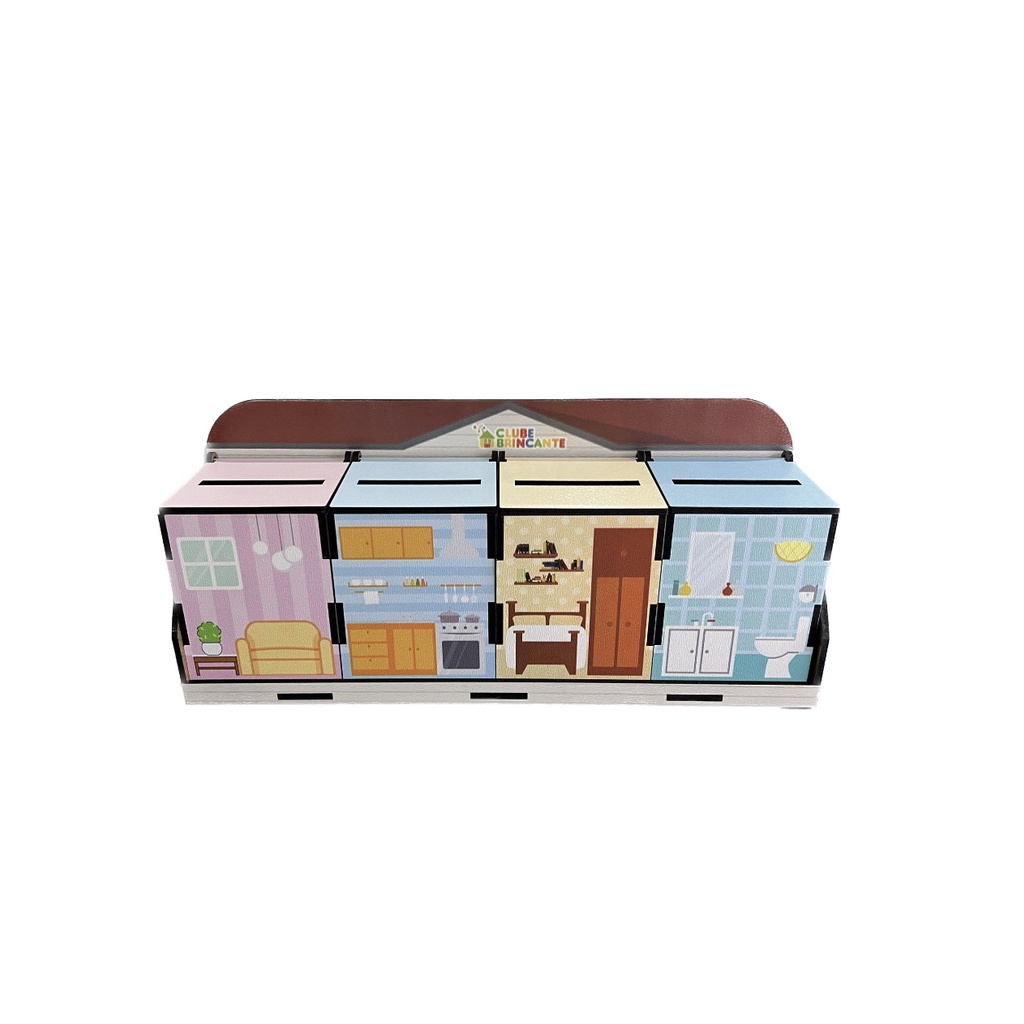 CATEGORIZE - CASA - JOGO EM MDF PARA TRABALHAR CATEGORIZAÇÃO E COORDENAÇÃO MOTORA - BRINQUEDO PEDAGÓGICO E EDUCATIVO