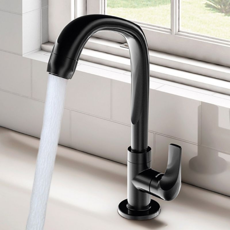 Torneira para Banheiro Black Fitt Lorenzetti 1/4 de Volta ABS Preto