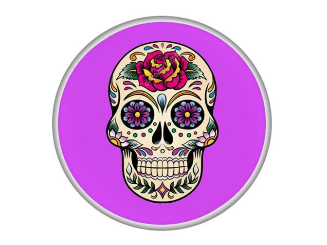 Mouse Pad Redondo Caveira Mexicana Rosa