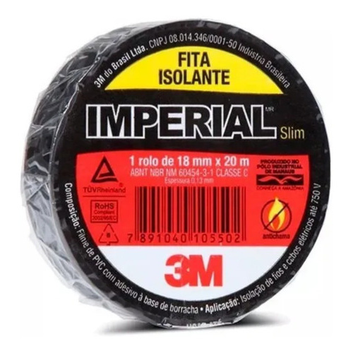 Fita Isolante 18Mmx20M 3M Imperial