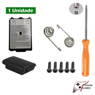 Kit Reparo Pilha com Tampas e Chave para Controles Xbox 360