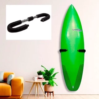 Rack Suporte De Parede Prancha Surf Regulável Alumínio Posição Vertical e Horizontal
