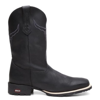 Bota Texana Masculina Preta Couro Angry Bull Country 7mboots