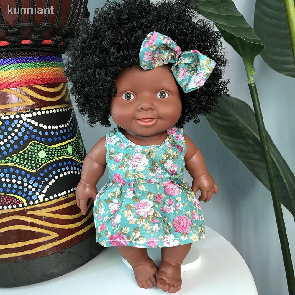 Fofo Africano Bebê Jogar Bonecas Boneca Preta Macia Para Presentes de  Aniversariante