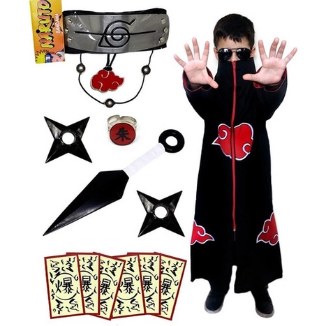Manto Naruto Akatsuki Itachi Fantasia Naruto Renegado Novo - Fantasias para  Crianças - Magazine Luiza