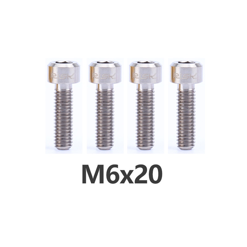 RISK 4 Pcs M6x18mm M6x20mm Liga De Titânio Parafuso Para Pinça De