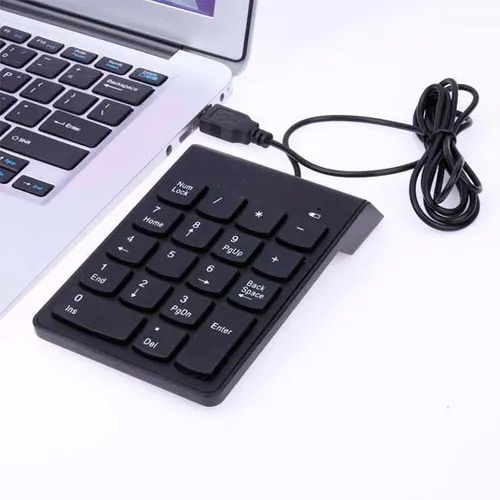 Teclado Numérico 18 teclas Portátil Para Notebooks / PC Conexão USB