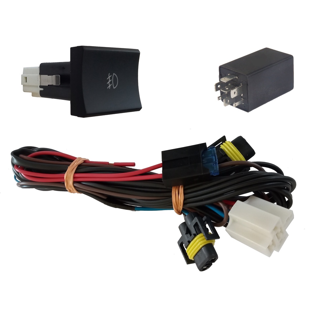 Chicote Farol Milha Do Gol G6 Botão Modelo Original E Relé