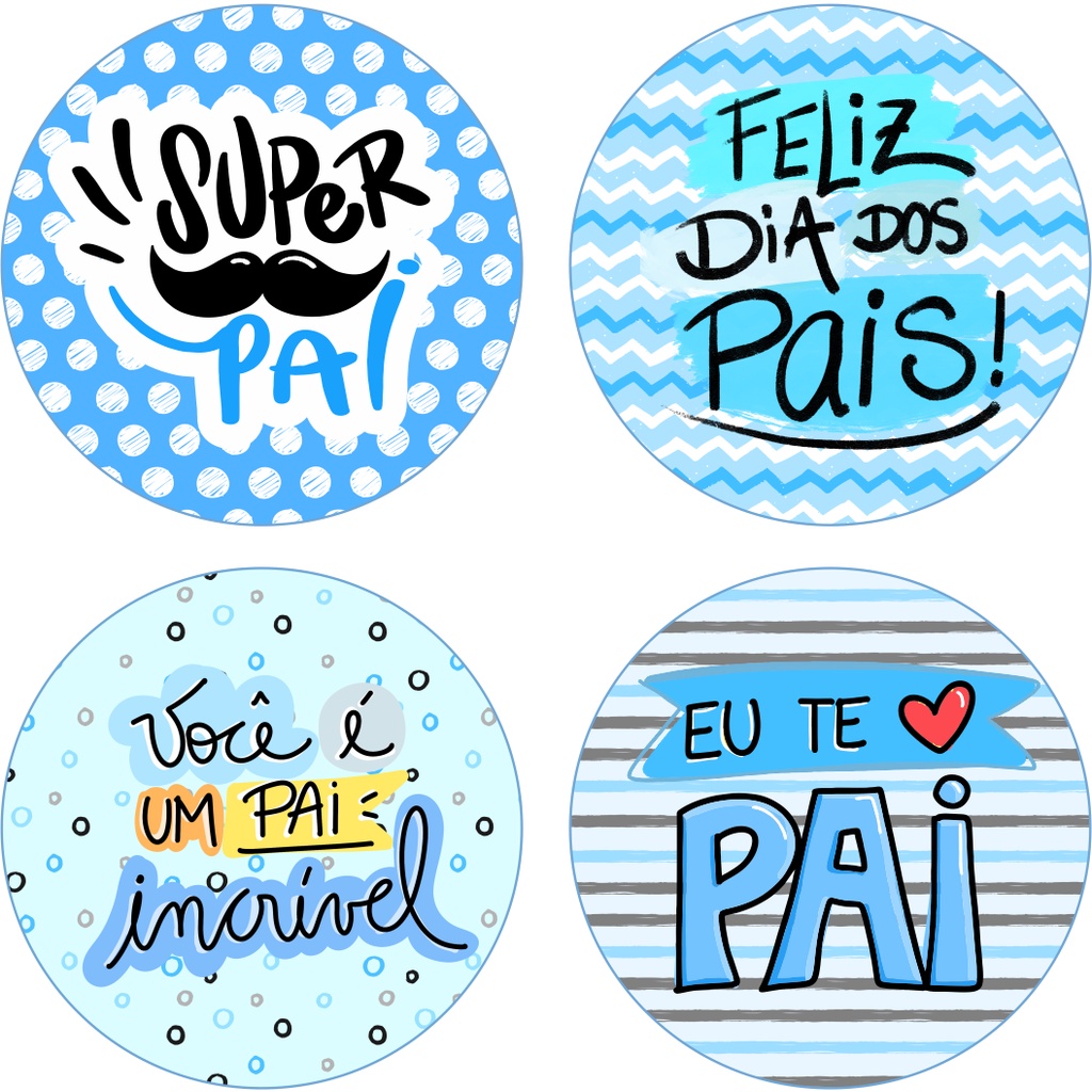 120 Adesivos Papel Fotográfico Dia Dos Pais | Shopee Brasil