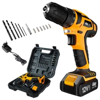Furadeira Parafusadeira 12v Com Kit De Brocas Bpf 12k3 Wap