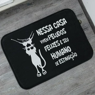 Tapete de Entrada Peludos Felizes 40x60 Antiderrapante
