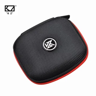 KZ Caixa Do Fone De Ouvido Bluetooth Caso Headset Quadrado Portátil De Compressão EVA Zipper Com Logotipo Para ES4 ZSR ED12 ZST