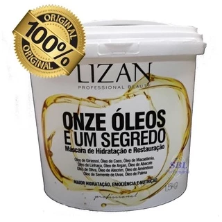 mascara onze oleos hidratacao e restauracao 1,5kg lizan profissional