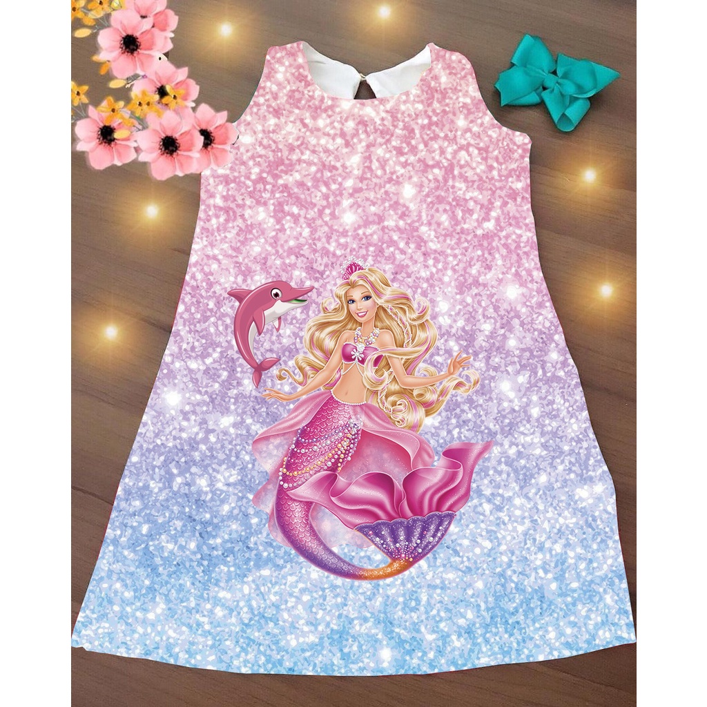 Vestido Barbie Sereia