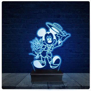Luminária Led Acrilico Abajur - Disney Mickey Chapéu 10
