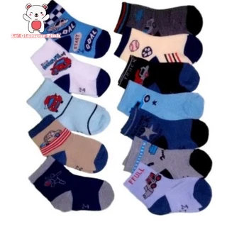 kit com 12 pares Meia Infantil Masculino Promoção Meia Bebê Criança Masculina